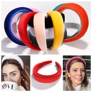 ที่คาดผม ที่คาดผมแฟชั่น ที่คาดผมเกาหลี ฟองน้ำหนานุ่ม หุ้มด้ว…