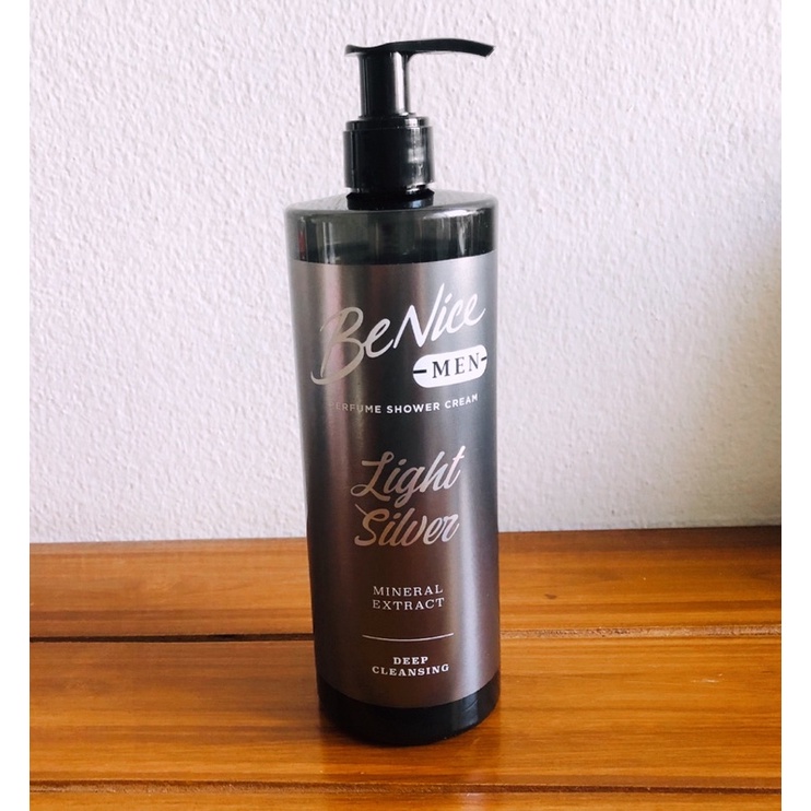 ครีมอาบน้ำ BeNice Men Perfume Shower Cream (สูตร Light Silver)