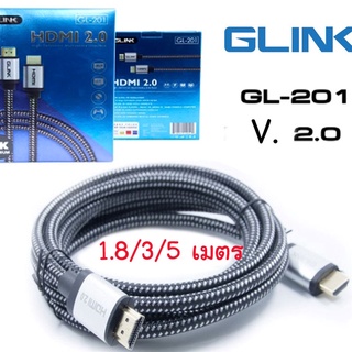 สาย HDTV 4K  2.0 รุ่น GL-201 ยาว1.8M/3M/5M/ คุณภาพดี 4K Ultra HD Resolution HDTV Port