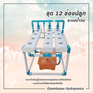 ชุดปลูกผักไฮโดรโปนิกส์ 12 ช่องปลูก