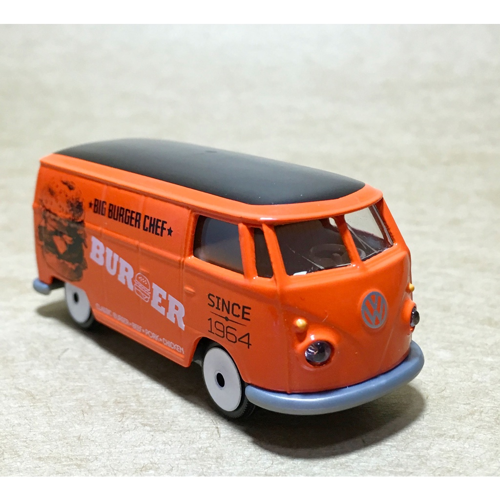 Majorette Volkswagen T1 - Burger - Orange Color /Wheels VINW /scale 1/59 (3 inches) no Package