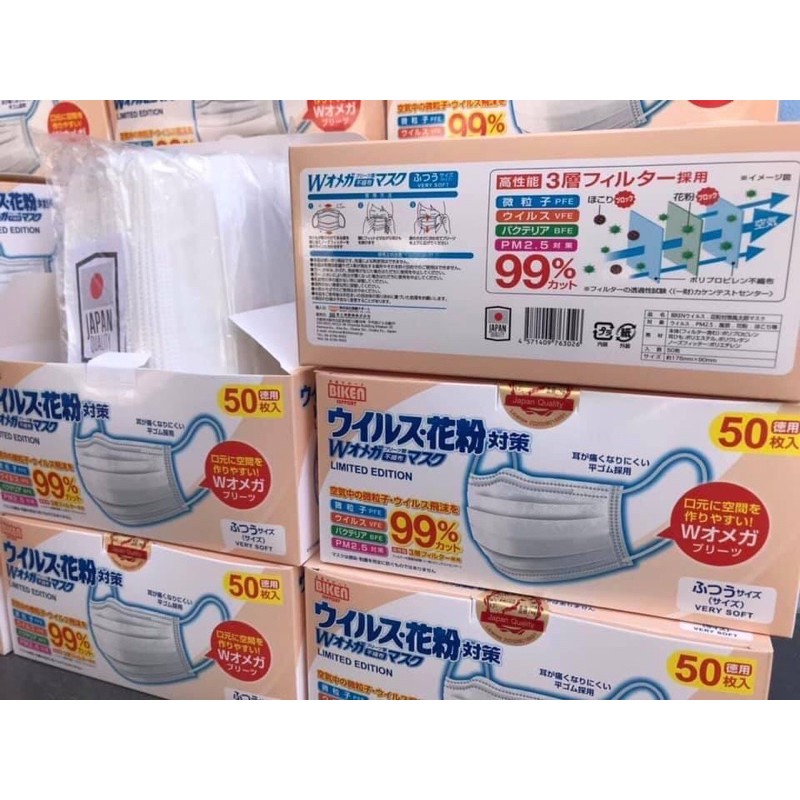 🔔🔔🔔พร้อมส่ง!!!🔻🔴BIKEN🔴หน้ากากอนามัย 😎มาตรฐานญี่ปุ่น😎