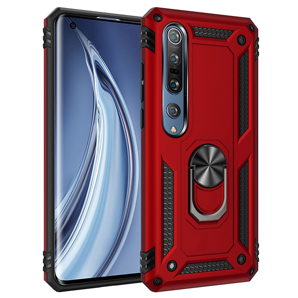 Colorful Case Xiaomi Mi 10 Pro / Mi10 5G Shockproof Cover Finger Ring Holder Hard PC Phone Case Armor Casing