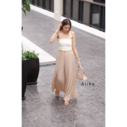 💥Sale จุกๆ 💥 กางเกงอัดพลีทขายาว Vanika Pants  งานpremium