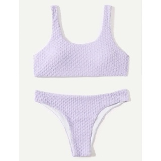 ชุดว่ายน้ำ shein bikini สีม่วง