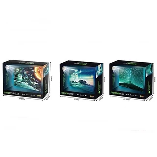 (พร้อมส่ง) จิ๊กซอว์เรืองแสง 1000 ชิ้น ชนิดหนาพิเศษ ขนาด 70x50cm Luminous Jigsaw Puzzle สำหรับวัยรุ่นและผู้ใหญ่