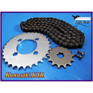 KAWASAKI KSR110 (14T) FRONT ​&amp; REAR SPROCKET &amp; "MAX" DRIVE CHAIN (420-112L) // สเตอร์หน้า 14ฟัน สเตอร์หลัง  30ฟัน