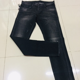 Armani Men’s Jeans ยีนส์ยืด ผ้าฟอก ขากระบอกเล็ก ผ้านุ่ม ใส่สบาย Size30-34