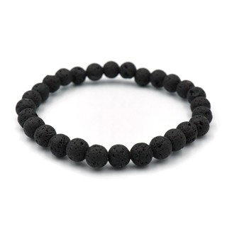 LAVA STONE หินลาวา หินภูเขาไฟ ขนาด 6 มม. สร้อยข้อมือหินนำโชค by siamonlineshop