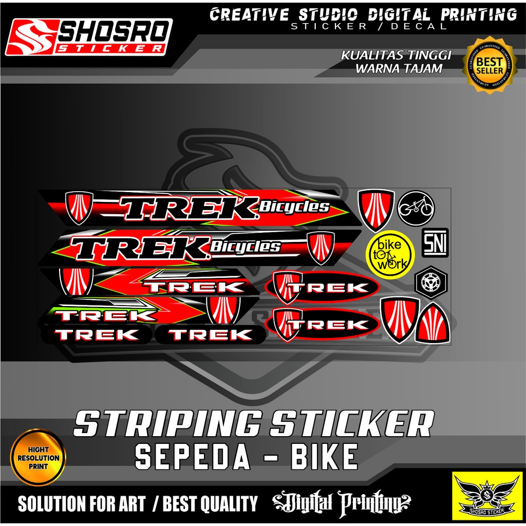 TREX BIKE STICKER/STRIPING VARIATION MOTIF LIST - BIKE STICKER BIKE MOTIF UNIVERSAL VARIATION STICKE