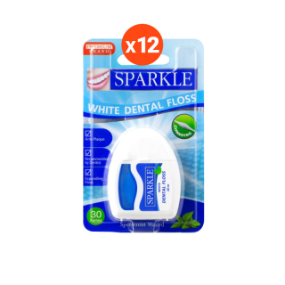 SPARKLE ไหมขัดฟัน ไหมนุ่ม 30 เมตร (12 ชิ้น) Dental Floss รุ่น SK0059