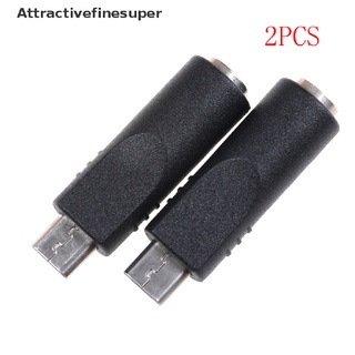 &lt;AFS&gt; 2pcs 3.5mm x 1.1mm Female To Micro USB 5 Pin Male DC Converter Charger Adapter .