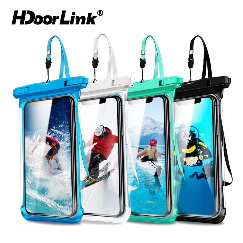 Hdoorlink IPX8 เคสกระเป๋า ใส่โทรศัพท์มือถือ กันน้ำ สําหรับดําน้ำ กระเป๋าว่ายน้ำ