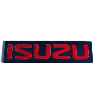 LOGO ISUZU สีแดงติดท้ายรถกะบะดราก้อนอาย