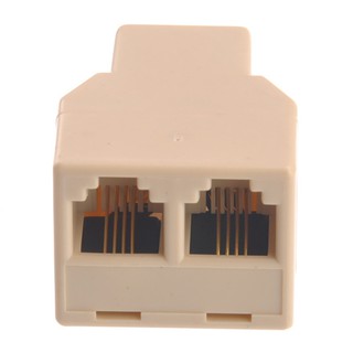 RJ11 4-pin 1 Female to 2 Female Telephone Splitter Connector Adapter #