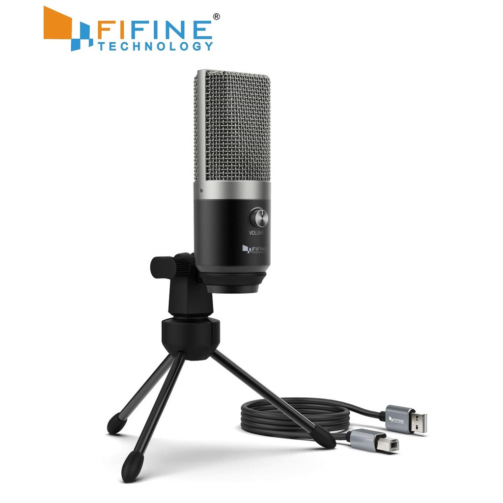 Fifine K681 USB Microphone ไมโครโฟนต่อคอมพิวเตอร์ ไมค์ร้องเพลง ไมค์สตรีมเกมส์ (ประกันศูนย์ไทย 1 ปี)