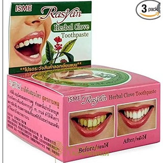 ⚡FLASH SALE⚡♡พร้อมส่งNatural Rasyan Herbal Clove Thailand Toothpaste Tooth Whitening Toothpaste Remove Bad Breath Dentif