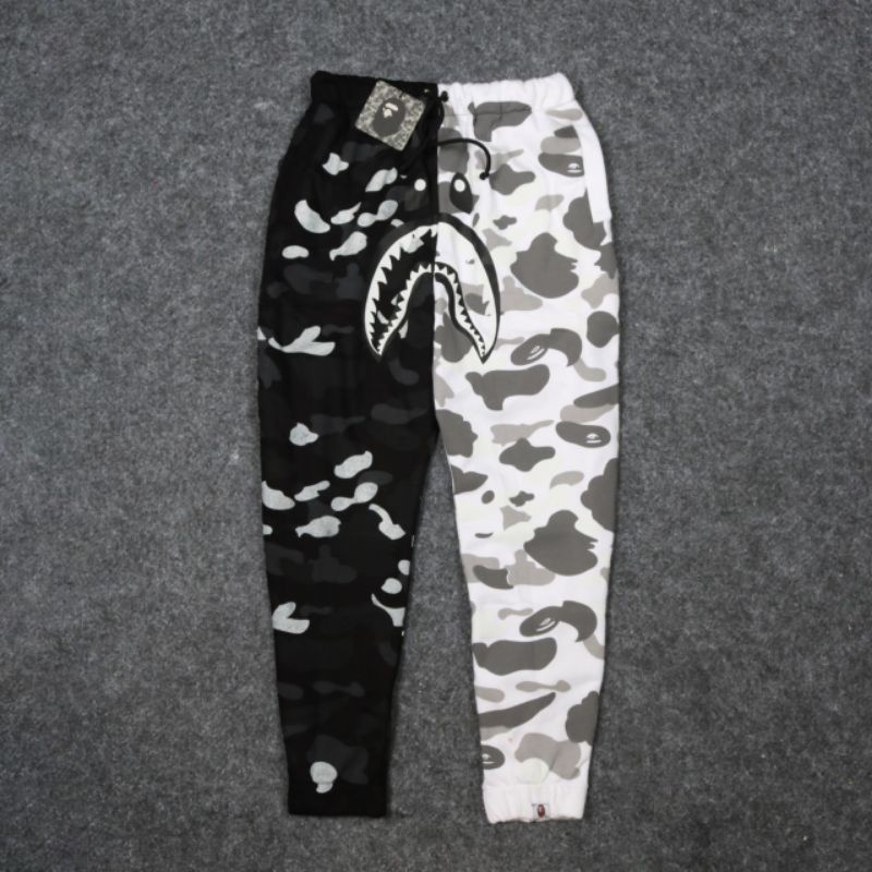 BAPE SHARK COMBI กางเกงจ๊อกกิ้งยาวสําหรับผู้ชายและผู้หญิง