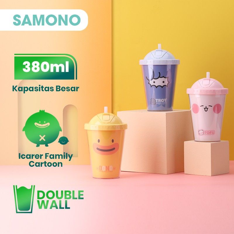 Samono SC003 Icarer Family Double Wall Tumbler ฟรีสายคล้อง