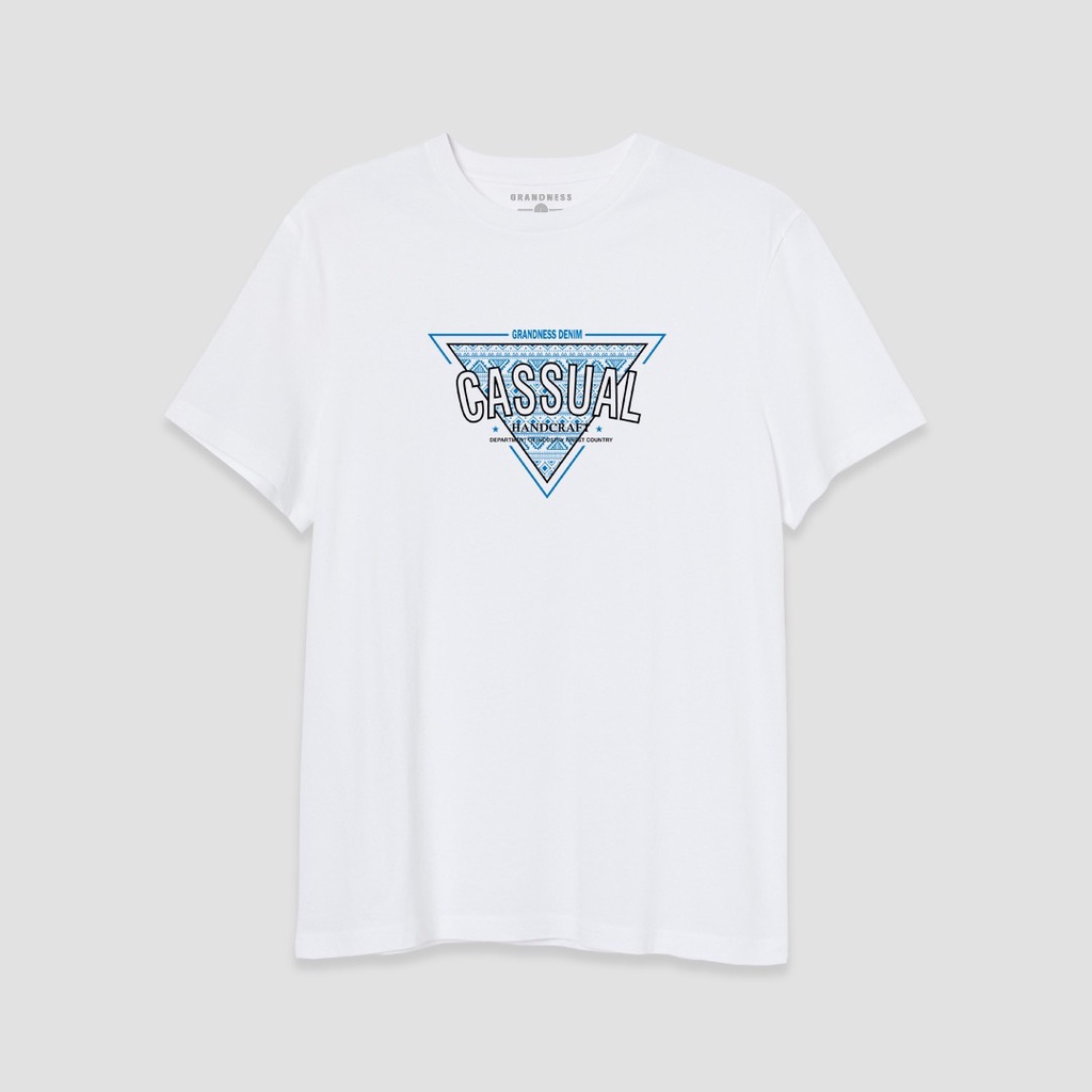 Grandness เสื้อยืด Luxury ลายกราฟิก รุ่น LX548 ( สีขาว )
