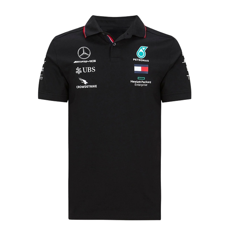 2020 สไตล์ใหม่ Mercedes-Benz AMG Fleet F1 ชุดแข่งรถ เสื้อยืดโปโล แขนสั้น ผู้ชาย รถ Mercedes