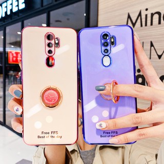 เคส OPPO A9 A5 A73 2020 เคส  oppo Reno5Pro F11 F11Pro A91 A83 เคส oppo Reno2 Reno2F A83 F5 F1S เคสโทรศัพท์มือถือ ซิลิโคนนิ่ม สไตล์หรูหรา พร้อมแหวนจับ