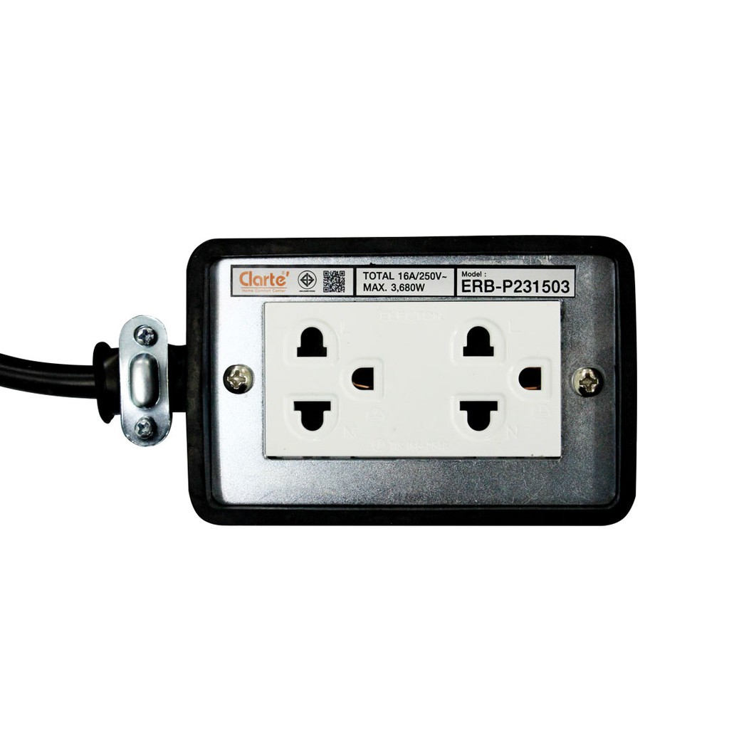 Clarte' ปลั๊กไฟ16แอมป์สายยาว3เมตร รุ่น XERB-P231503