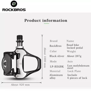 【TH Delivery】ROCKBROS แท่นเหยียบเหล็ก Shimano Spd-Sl Cleat 2 ปิดผนึกแบริ่ง Cr-Mo สําหรับจักรยาน