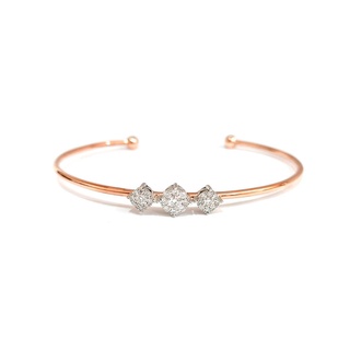Princely Diamond bracelet กำไลเพชรแท้ รุ่น Flower Design 18k Pink Gold