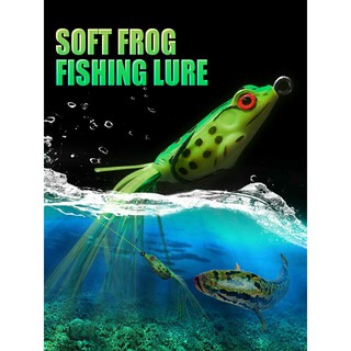 เหยื่อตกปลารูปกบ เหยื่อปลอมล่อปลา อุปกรณ์ตกปลา Colorful Frog Fishing Lure Frog shaped fishing lures Fake Bait Fish Lure