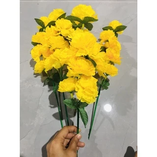 ดอกดาวเรือง (ดอกดาวเรืองช่อสีเหลือง1ช่อ10ดอก) ช่อดาวเรืองสีเหลืองช่อใหญ่ สุดคุ้ม