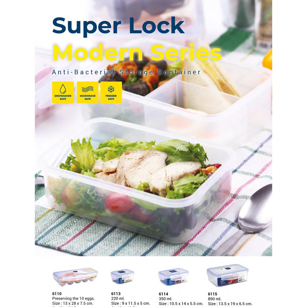 Superlock รุ่น 6115/2 กล่องถนอมอาหาร แบ่ง 2 ช่อง รุ่น Modern ฝาล็อคสุญญากาศ ขนาด 890 มล. - รูปที่ 6