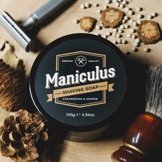 สบู่โกนหนวด Maniculus Shaving Soap Cedarwood &amp; Pepper (2021) 140g