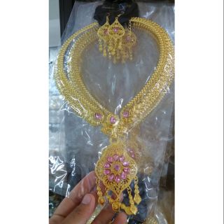 เซตสร้อยพลอยชมพูสวยๆ