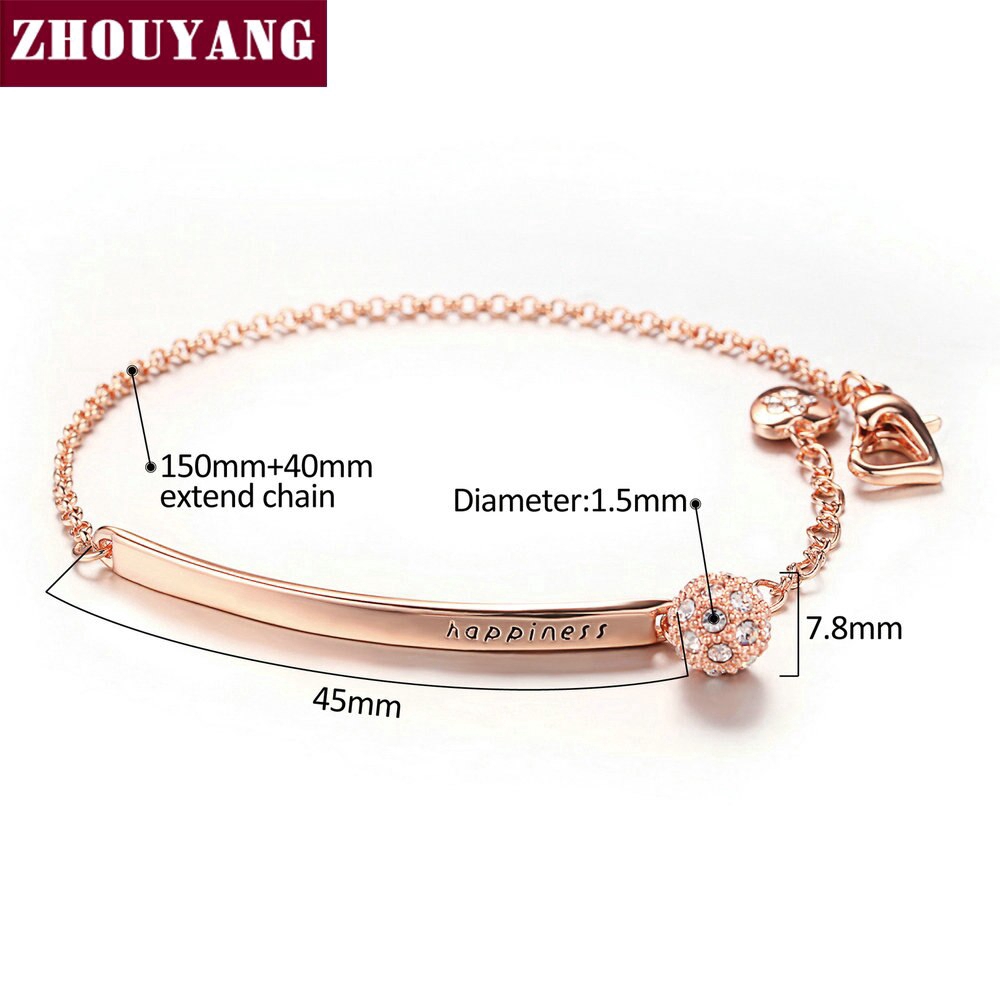 ZHOUYANG سوار بوردة ذهبية والزركون — صورة 3