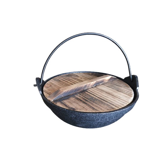 หม้อนาเบะ หม้อสุกี้ญี่ปุ่น หม้อชาบู หม้อ เหล็กหล่อ หม้อ​ซุป พร้อมฝาไม้ปิด สามารถใช้ได้กับเตาทุกประเภท - รูปที่ 2