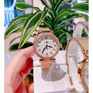 NEW COACH Madison Ladies Rose Gold-tone Watch  สายแพปรับความยาวได้