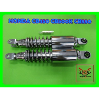 HONDA CB450 CB500K CB550 "CHROME" REAR SHOCK SET (L. 315 mm.) // โช๊คคู่หลัง โช๊คหลัง โช๊คอัพ สีชุบ ชุบโครเมียม