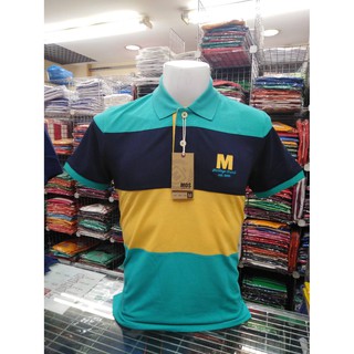 เสื้อโปโลแฟชั่นมอส MMB-0128-JD-สีเขียว