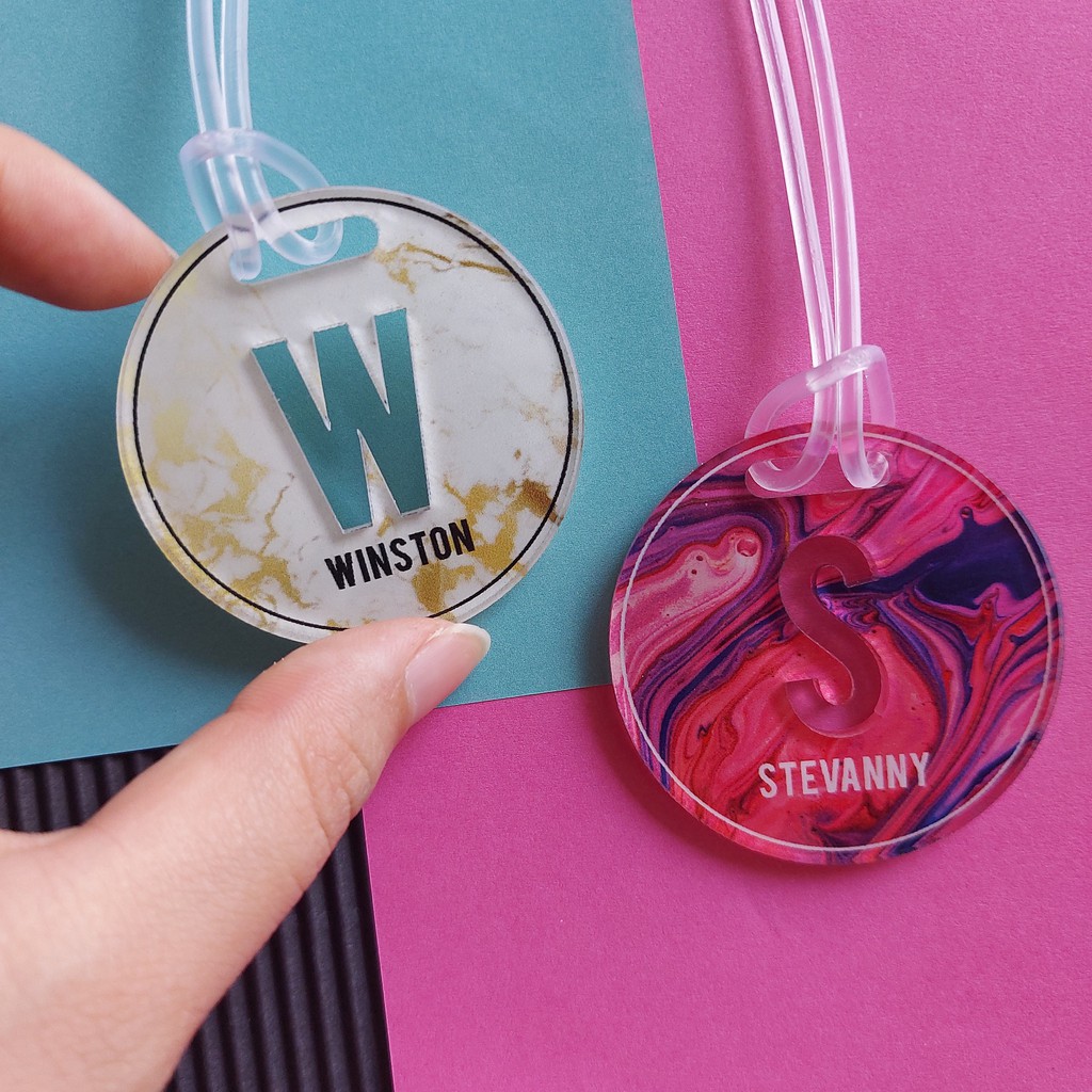 GANTUNGAN MARBLE LUGGAGE TAG / MARBLE BAG TAG / MARBLE BAG HANGER / MARBLE LUGGAGE HANGER