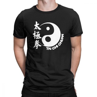 เสื้อยืดคอกลม แขนสั้น ผ้าฝ้ายแท้ พิมพ์ลาย Tai Chi Chuan สไตล์สตรีท สําหรับผู้ชายS-5XL