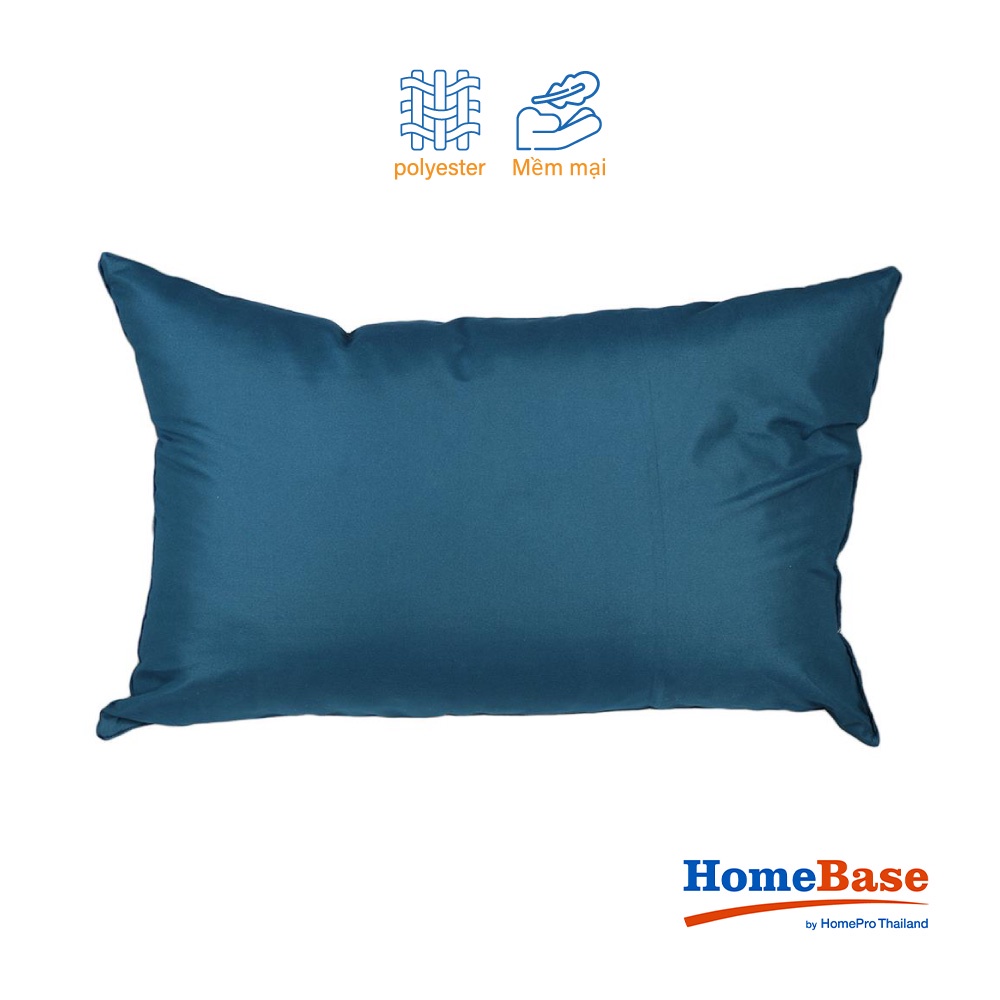 Homebase HLS หมอนผ้าฝ้ายโพลีเอสเตอร์นุ่มพิเศษ มาตรฐานโรงแรมนําเข้าจากประเทศไทย 48x73cm สีกรมท่า