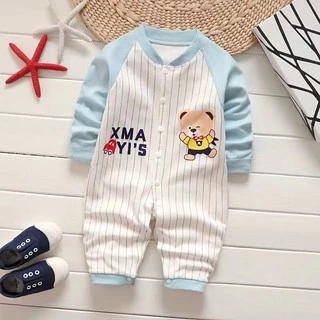 Babyonline(Y304)P1 (ส่งด่วน1วัน)ชุดบอดี้สูทขายาวเด็กแรกเกิดลายการ์ตูนผ้าฝ้าย นิ่ม อ่อนโยนต่อผิวเด็ก