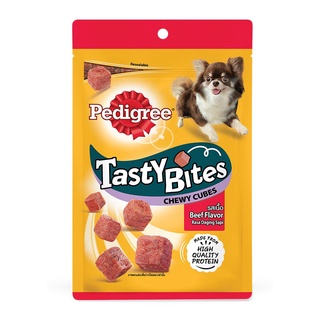 เพดดิกรี ขนมสุนัข เทสตี้ ไบทส์ ชิววีคิวบ์ รสเนื้อ 50 กรัม อาหารสุนัข Pedigree Dog Snack Tasty Bites Chewy Cubes Beef Fla