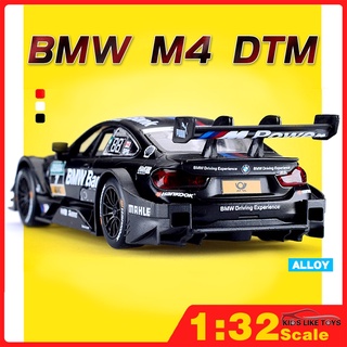 Klt RMZ CITY 1:32 BMW M4 DTM รถของเล่น โมเดลโลหะผสม Diecast รถของเล่นสําหรับเด็ก เด็กผู้ชาย รถบรรทุกอัตโนมัติ ยานพาหนะ เสียง และของเล่นเบา