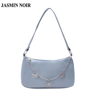 Jasmin NOIR กระเป๋าสะพายไหล่ กระเป๋าถือ หนัง PU แต่งสายโซ่คล้อง แฟชั่นสําหรับสตรี