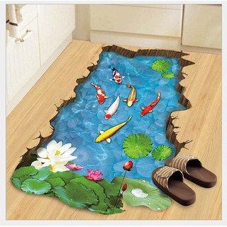 สติกเกอร์ติดผนัง 3D PVC Art Wall Sticker Floor Home Decor Decoration Living Room