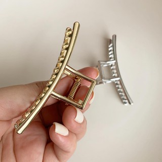 𝐴𝑆𝐻𝐼𝑅𝐴 (Stainless steel) metal hair claw hair claw clip กิ้บหนีบผมแฟชั่น กิ๊บโลหะสไตล์มินิมอล สีทอง I สีเงิน