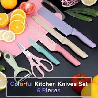 Evcrierh corrugated kitchen knife ชุดมีดครัวมืออาชีพครบเซท