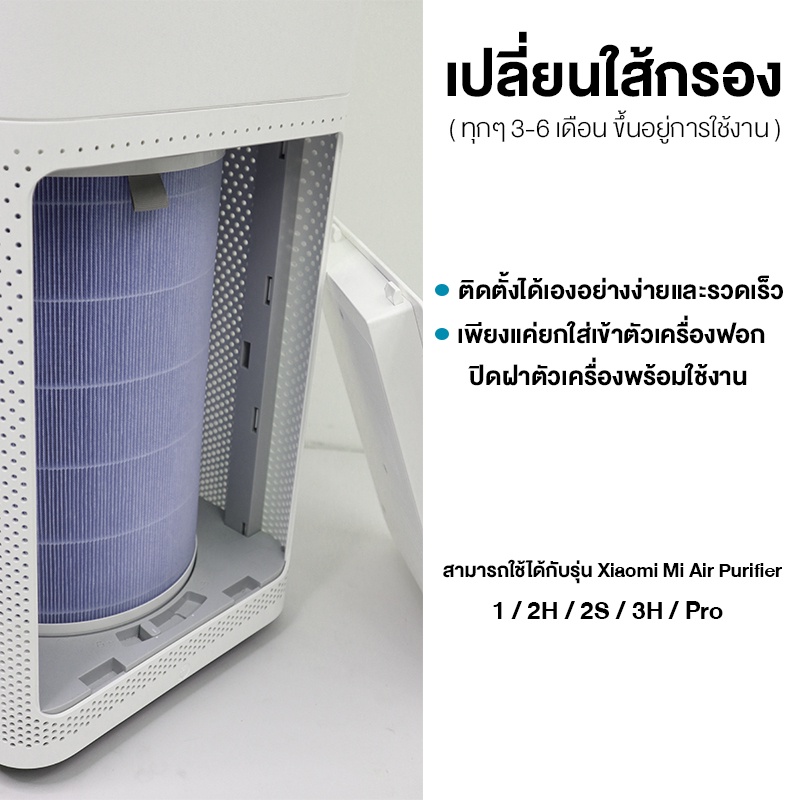 Xiaomi Mi Air Purifier Filter Anti-bacterial ไส้กรองอากาศ เครื่องฟอกอากาศ adapt for Air purifier Pro